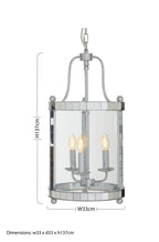 3 Bulb Chrome and Glass Pendant Light | Kensington Townhouse