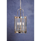 3 Bulb Chrome and Glass Pendant Light | Kensington Townhouse