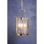 3 Bulb Chrome and Glass Pendant Light | Kensington Townhouse