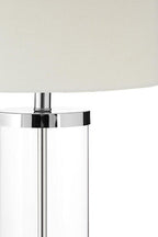 Glass Table Lamp with Cream Shade | Franklyn
