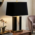Marble Table Lamp with Black Shade | Hoxton