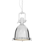 Large Chrome Plain Pendant Light | Lexington