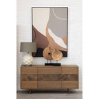 Table Lamp with Grey and Brown Shade | Usha