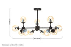 Matte Black 12 Arm Pendant Light | Abira