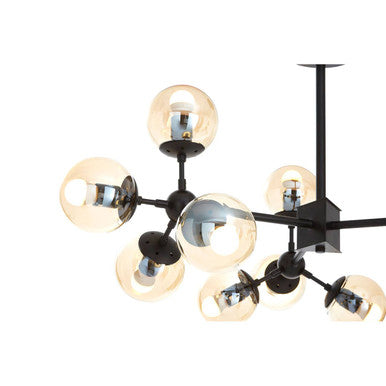 Matte Black 12 Arm Pendant Light | Abira