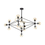Matte Black 15 Arm Pendant Light | Abira