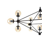 Matte Black 15 Arm Pendant Light | Abira