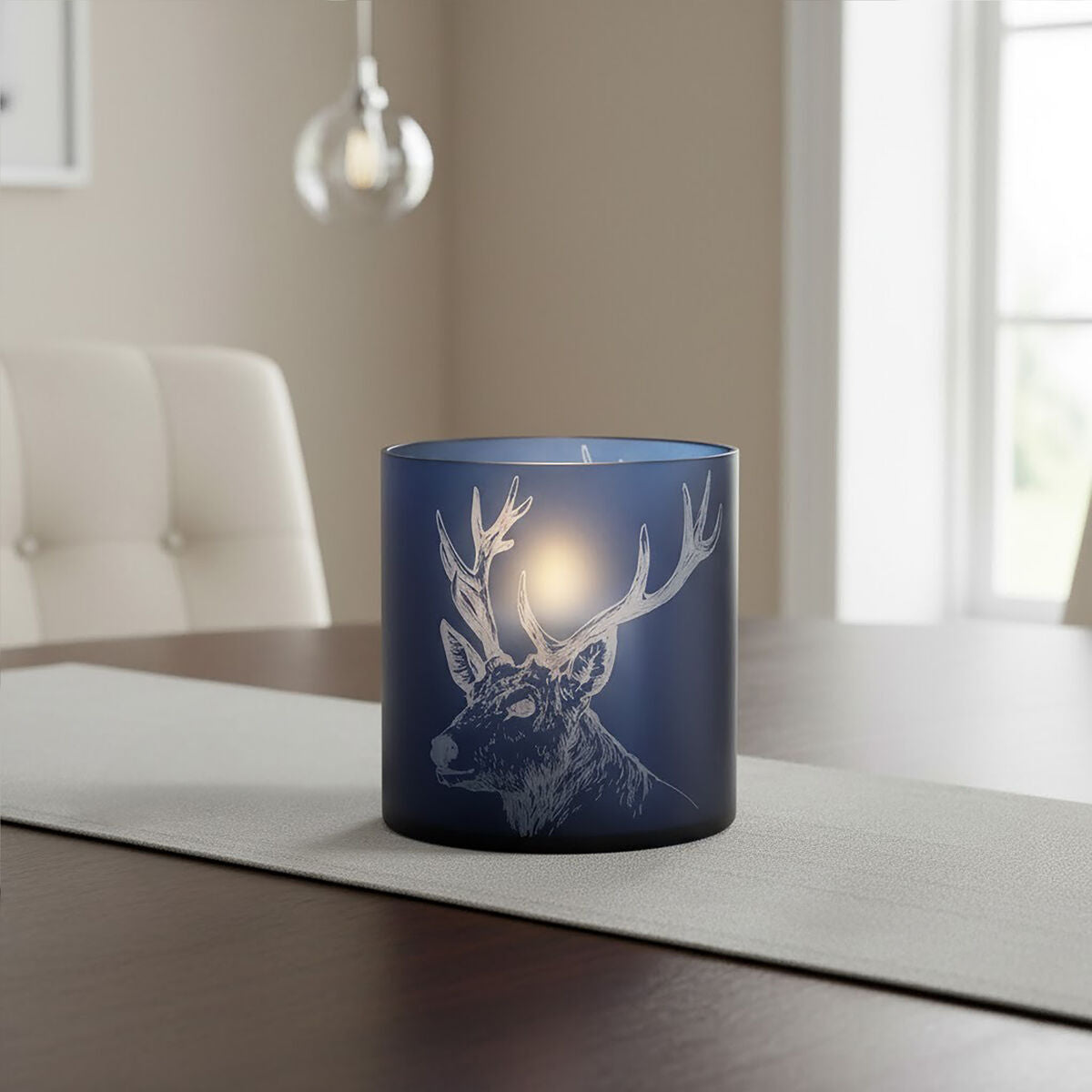 Large Blue Candle Holder | Stag
