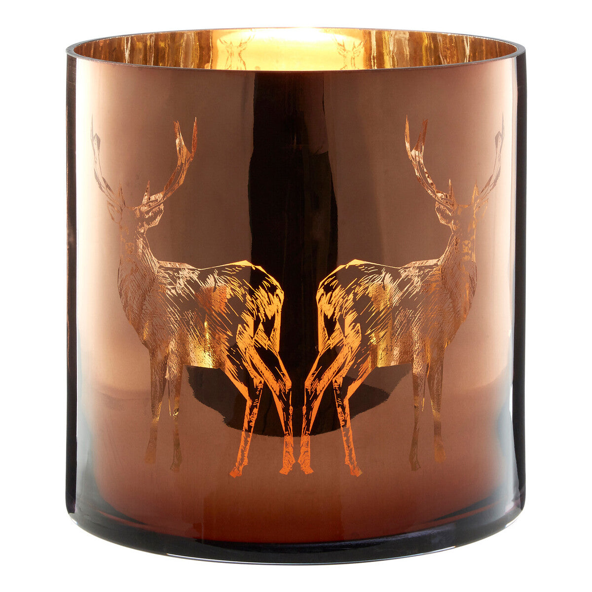 Medium Brown Stag Candle Holder
