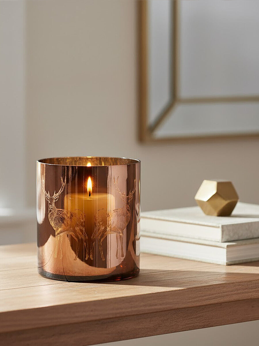 Medium Brown Stag Candle Holder