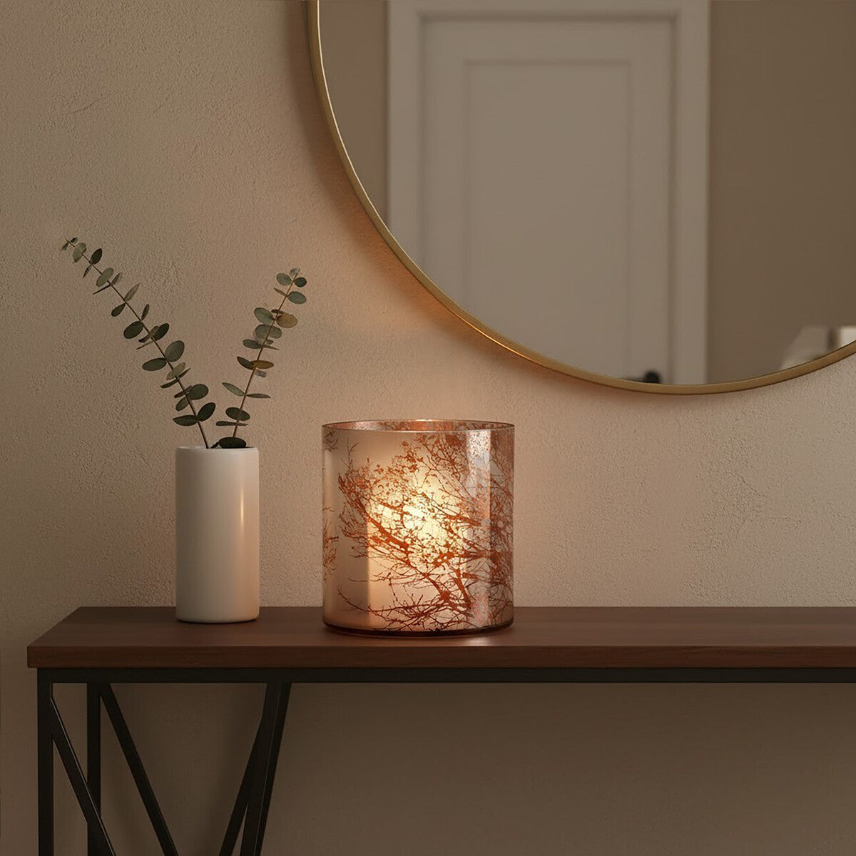 Large Glass Hurricane Candle Holder | Branch