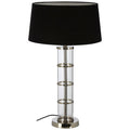 Clear Table Lamp with Black Shade | Camile