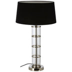 Clear Table Lamp with Black Shade | Camile