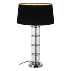 Clear Table Lamp with Black Shade | Camile