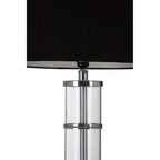 Clear Table Lamp with Black Shade | Camile