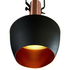 Medium Pendant Light in Black and Copper | Argo
