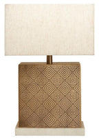 Gold Finish and Marble Base Table Lamp | Savoy