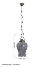 Terina Antique Silver Finish Pendant Light.