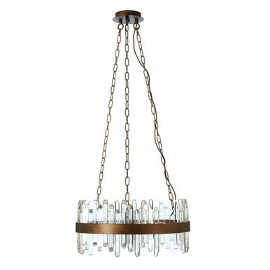 Acrylic Chandelier with Copper Band | Lustra
