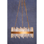 Acrylic Chandelier with Copper Band | Lustra