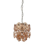 Small Multi Faceted Amber Glass Pendant Light | Rydello