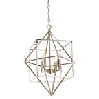 Nickel Finish Geometric Pendant Light | Kamara