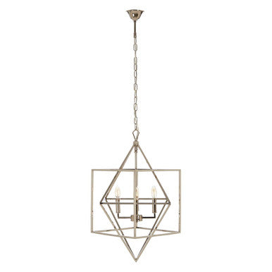 Nickel Finish Geometric Pendant Light | Kamara