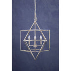 Nickel Finish Geometric Pendant Light | Kamara