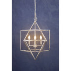 Nickel Finish Geometric Pendant Light | Kamara