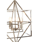 Nickel Finish Geometric Pendant Light | Kamara