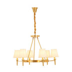 Copper Finish 6 Arm Chandelier | Zina