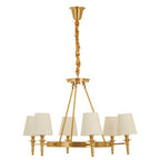 Copper Finish 6 Arm Chandelier | Zina