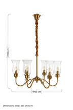 6 Arm Gold Ceiling Light | Zissi