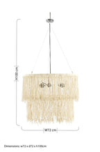 Cream Leather Ceiling Light | Hestina