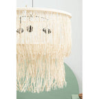 Cream Leather Ceiling Light | Hestina