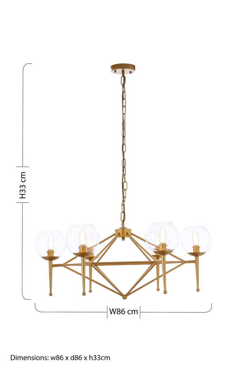 6 Bulb Geo Pendant Light | Abira