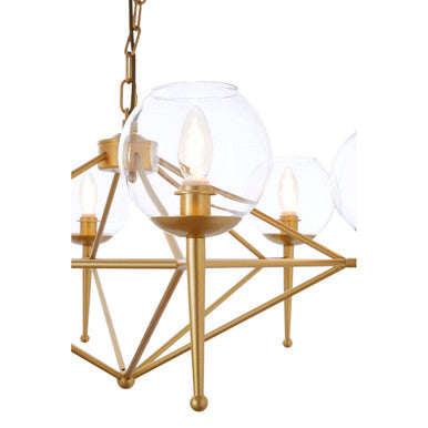 6 Bulb Geo Pendant Light | Abira