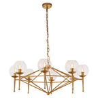 Gold 8 Arm Geo Pendant Lamp | Abira