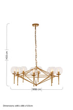Gold 8 Arm Geo Pendant Lamp | Abira