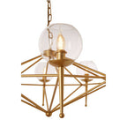 Gold 8 Arm Geo Pendant Lamp | Abira