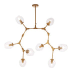 Gold Finish Adjustable 8 Arm Statement Pendant Light | Abira