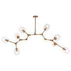 Gold Finish Adjustable 8 Arm Statement Pendant Light | Abira