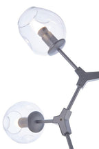 Silver Finish Adjustable 5 Arm Statement Pendant Light | Abira