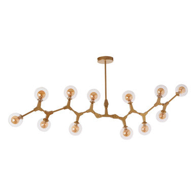 12 Arm  Gold Finish Pendant Light | Abira