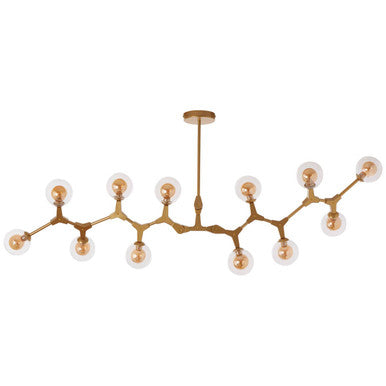 12 Arm  Gold Finish Pendant Light | Abira