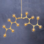 12 Arm  Gold Finish Pendant Light | Abira