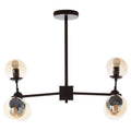 6 Arm Matte Black Pendant Light | Abira