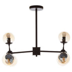 6 Arm Matte Black Pendant Light | Abira