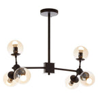 6 Arm Matte Black Pendant Light | Abira