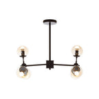 6 Arm Matte Black Pendant Light | Abira